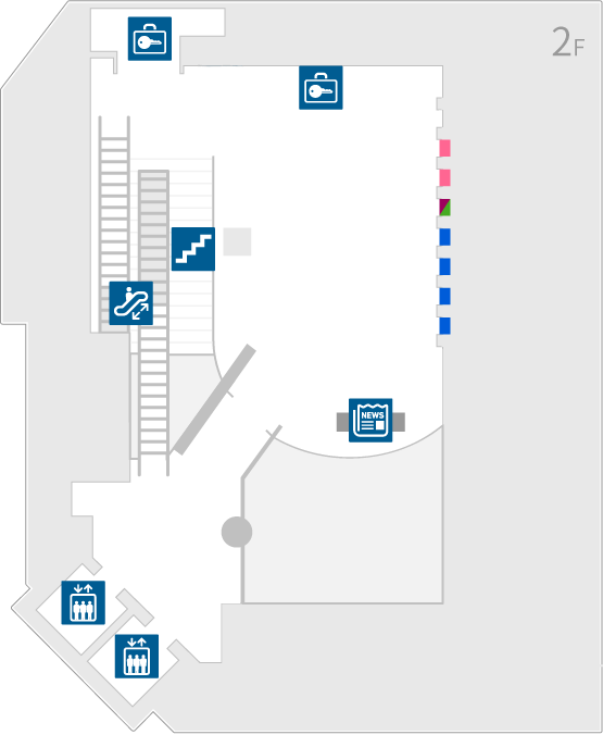 ラ・ピスタ新橋2階フロア案内図です。